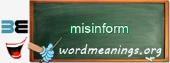 WordMeaning blackboard for misinform